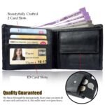 Genuine Leather Wallet for Men_Money Clip Wallet with ID Window Black - Image 2