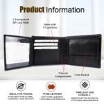 Genuine Leather Wallet for Men_Money Clip Wallet with ID Window Black - Image 3