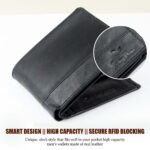 Genuine Leather Wallet for Men_Money Clip Wallet with ID Window Black - Image 4
