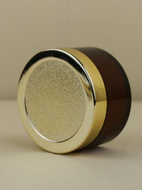 Golden Empty Cosmetic Plastic Containers Jar_Pack OF 5