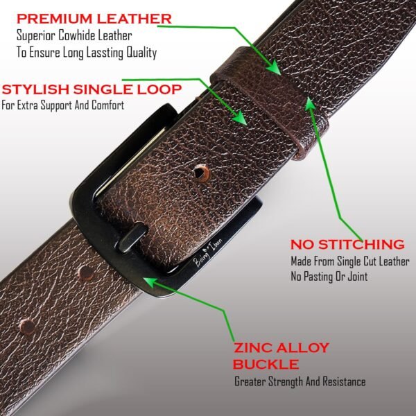 Mens Genuine Leather Wallet And Belt Combo Gift Set For Men |RFID Leather Card Holder and Belt Combo Box | Leather Wallet and Belt Gift Hamper for Men - Image 4