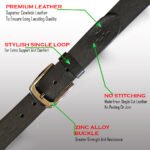 Genuine Leather Handbag & Belt Combo Gift Set For Women |RFID Leather Purse and Casual Jeans Belt Combo Gift For Girlfriend | Leather Clutch and Belt Gift Hamper for Women_Black - Image 2