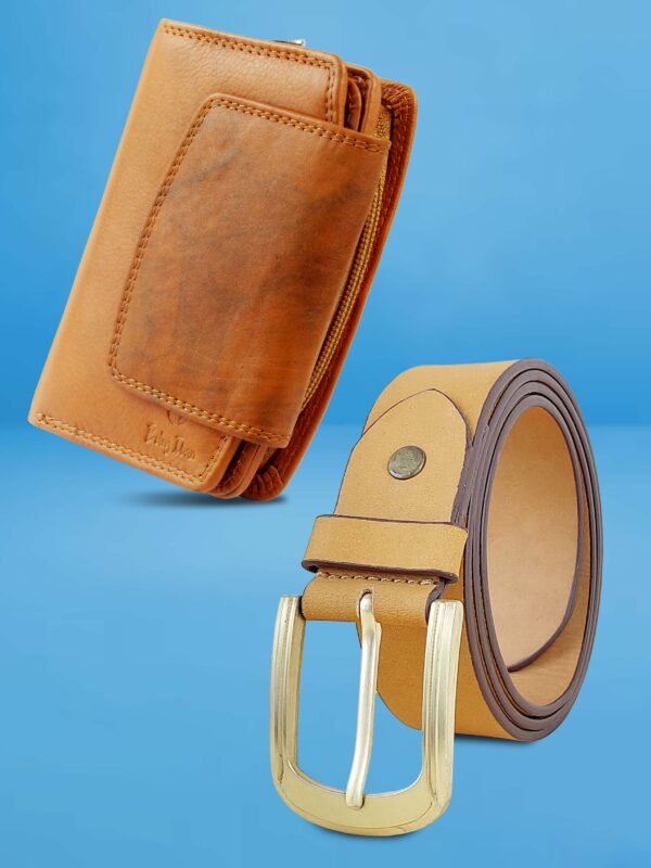 Ladies Clutch & Waist Belt Combo |Casual Jeans Belt Combo Gift For Women |RFID Leather Card Holder and Casual Belt Combo Gift For Girlfriend|Gift For Women - Image 1