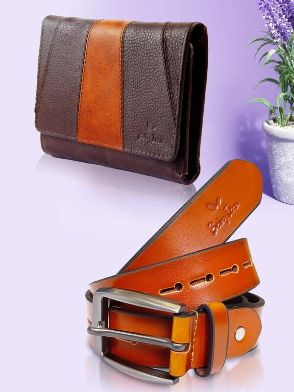 Ladies Clutch & Waist Belt Combo |Casual Jeans Belt Combo Gift For Women |RFID Leather Card Holder and Casual Belt Combo Gift For Girlfriend|Gift For Women - Image 1