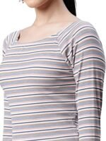 Women Pink Embroidered Cropped Blouse Top - Image 3