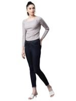 Women Pink Embroidered Cropped Blouse Top - Image 6