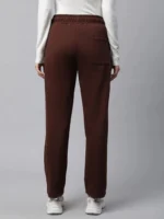 Women Brown Straight Leg Mid Rise Cotton Lower - Image 3