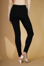 Women High Waisted Black Jegging - Image 2