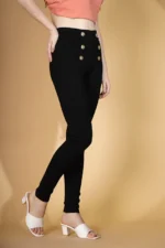 Women High Waisted Black Jegging - Image 3
