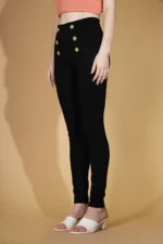 Women High Waisted Black Jegging - Image 4