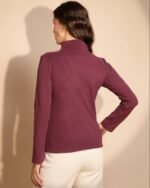 Women Turtle Neck Slim Fit Full Sleeves Top - Image 4