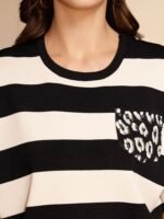 Global Republic Multicolor Striped Half Sleeve Top - Image 5