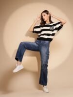 Global Republic Multicolor Striped Half Sleeve Top - Image 6
