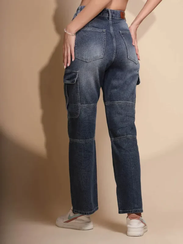 Women's Regular Fit Denim High Rise Blue Jeans - Image 3