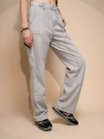Women's Regular Fit Denim High Rise Grey Jeans - Image 5
