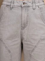Women's Regular Fit Denim High Rise Grey Jeans - Image 3