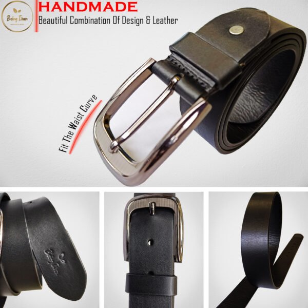 Genuine Leather Handbag & Belt Combo Gift Set For Women |RFID Leather Purse and Casual Jeans Belt Combo Gift For Girlfriend | Leather Clutch and Belt Gift Hamper for Women_Black - Image 4