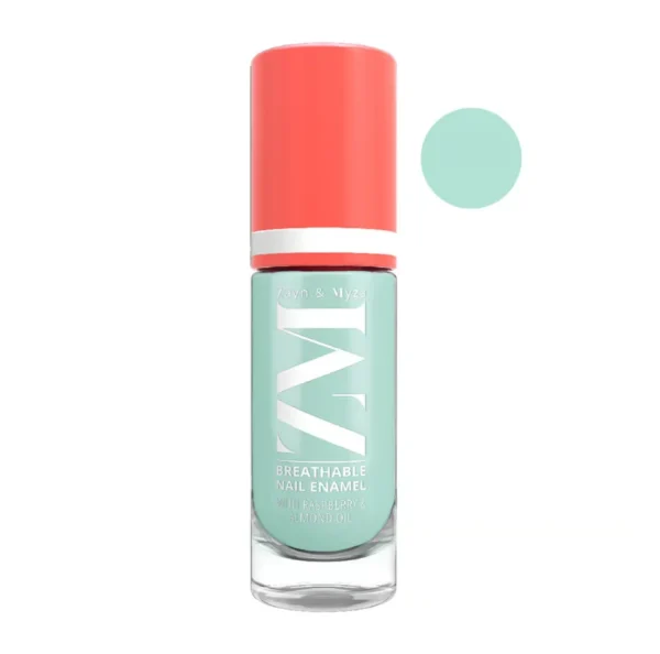 Zayn & Myza Breathable High Gloss Nail Polish, 6 ml, Mint Glum - Image 3