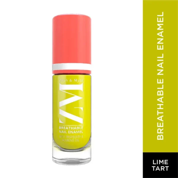 ZM Breathable Nail Enamel Glossy Finish & Water Permeable, Lime Tart - 6 ml - Image 1