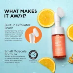 ZM Vitamin C Foaming Face wash | For glowing skin | Exfoliator Brush for Deep Cleansing | Brightening Face wash for men & women | All skin types - 100 ml - Image 9