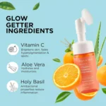 ZM Vitamin C Foaming Face wash | For glowing skin | Exfoliator Brush for Deep Cleansing | Brightening Face wash for men & women | All skin types - 100 ml - Image 8