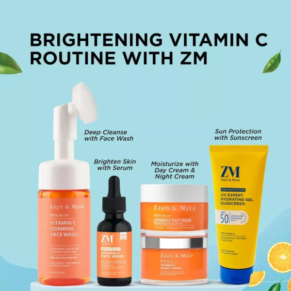 ZM Vitamin C Foaming Face wash | For glowing skin | Exfoliator Brush for Deep Cleansing | Brightening Face wash for men & women | All skin types - 100 ml - Image 3