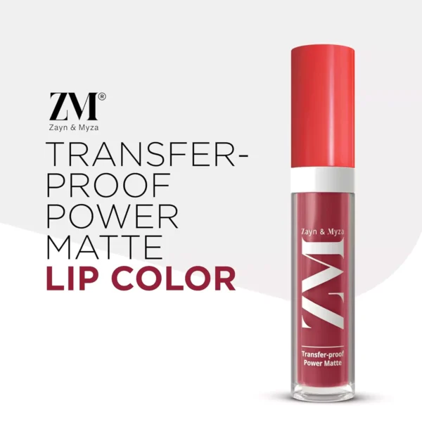 8904390205576-3-65cb183239aaa ZM Zayn & Myza Transfer-Proof Power Matte Finish, Liquid Lip Colour, 6 ml (Blush Nude) - Image 2