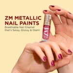 ZM Zayn & Myza Breathable Nail Enamel With Raspberry & Almond Oil, Ruby Red 7ml - Image 2