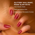 ZM Zayn & Myza Breathable Nail Enamel With Raspberry & Almond Oil, Ruby Red 7ml - Image 3