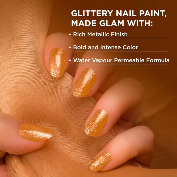 8904390208096_3 ZM Zayn & Myza Breathable Nail Enamel - Fling Bling | Smooth Application | Quick-Drying I Longlasting I Chip-Defiant I Water Permeable | Glossy Finish | 100% Vegan, 6 ml - Image 3