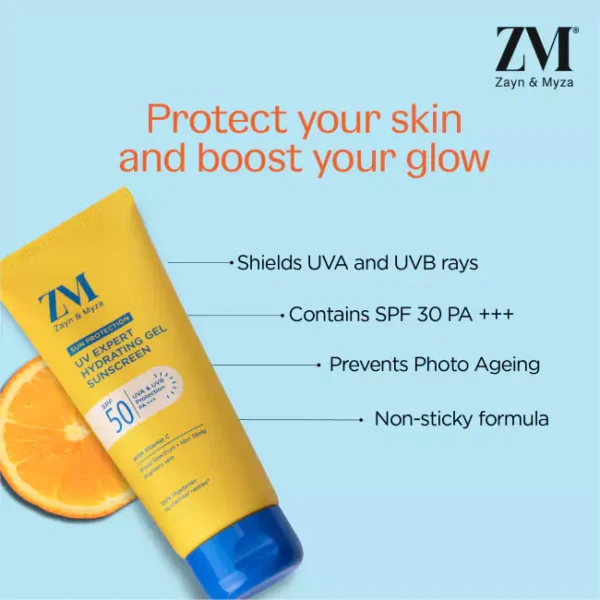 ZM Zayn & Myza UV Expert Hydrating Gel Sunscreen With Vitamin C SPF 50 - Image 2