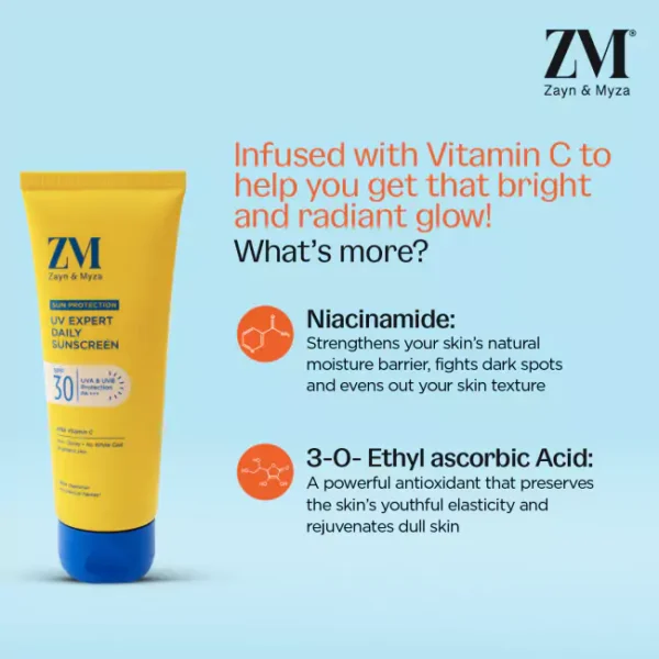 ZM Zayn & Myza UV Expert Daily Sunscreen With Vitamin C SPF 30 - Image 3