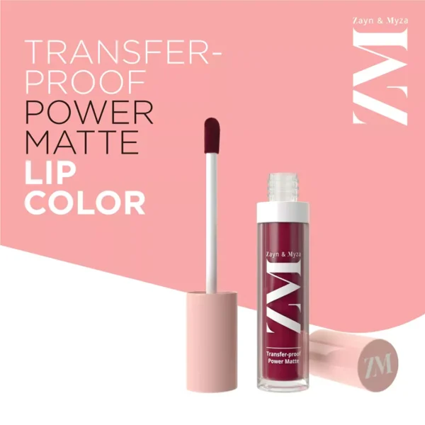 8904406196713-2-65cb16d16401e ZM Transfer-Proof Power Matte Finish, Liquid Lip Colour, Toasted Berry, 6 ml - Image 5