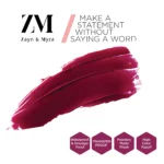 ZM Transfer-Proof Power Matte Finish, Liquid Lip Colour, Toasted Berry, 6 ml - Image 4