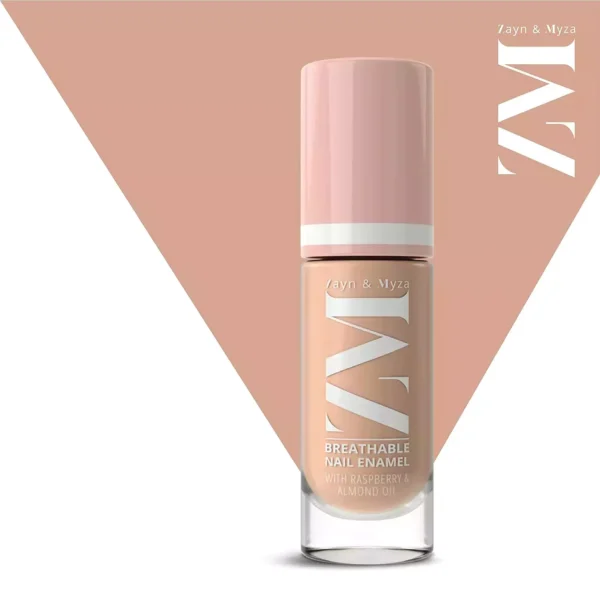 Nail Polish ZM Zayn & Myza Breathable Nail Enamel - Almond Latte | Smooth Application | Quick-Drying I Longlasting I Chip-Defiant I Water Permeable | Glossy Finish | 100% Vegan, 6 ml - Image 1