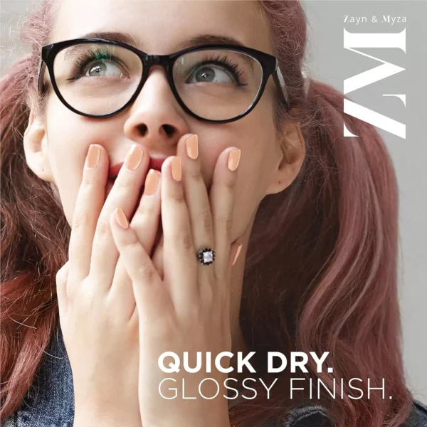 Nail Polish ZM Zayn & Myza Breathable Nail Enamel - Almond Latte | Smooth Application | Quick-Drying I Longlasting I Chip-Defiant I Water Permeable | Glossy Finish | 100% Vegan, 6 ml - Image 2