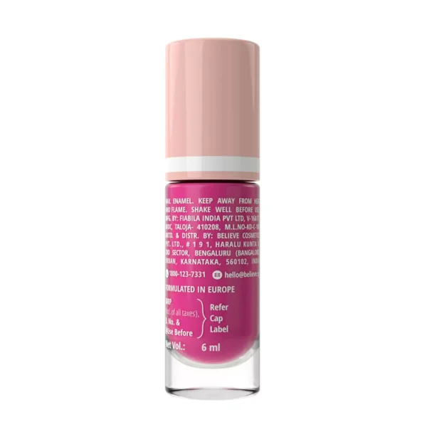 8904406197666_6 ZM Zayn & Myza Breathable Nail Enamel - Pink Popsicle | Smooth Application | Quick-Drying I Longlasting I Chip-Defiant I Water Permeable | Glossy Finish | 100% Vegan, 6 ml - Image 7