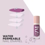 ZM Breathable Nail Enamel Glossy Finish & Water Permeable, Berry Yogurt- 6 ml - Image 4