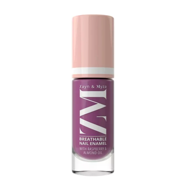 8904406197673_6 ZM Breathable Nail Enamel Glossy Finish & Water Permeable, Berry Yogurt- 6 ml - Image 8