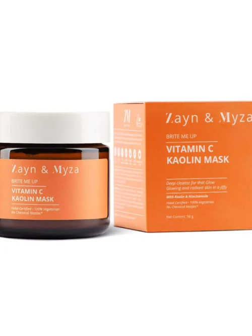 ZM Zayn & Myza Vitamin C Kaolin Cream Face Mask - For Glowing, Hydrated & Nourished Skin I No Chemical Nasties, For All Skin Types, 50 g