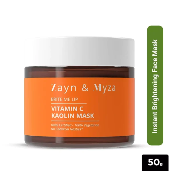 ZM Zayn & Myza Vitamin C Kaolin Cream Face Mask - For Glowing, Hydrated & Nourished Skin I No Chemical Nasties, For All Skin Types, 50 g - Image 2