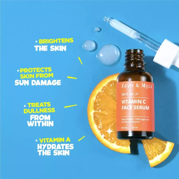 ZM Zayn & Myza Vitamin C Face Serum | Brightening Serum For Glowing skin | Revives dull skin|Fades pigmentation & dark spots | For all skin types - 30 ml - Image 4