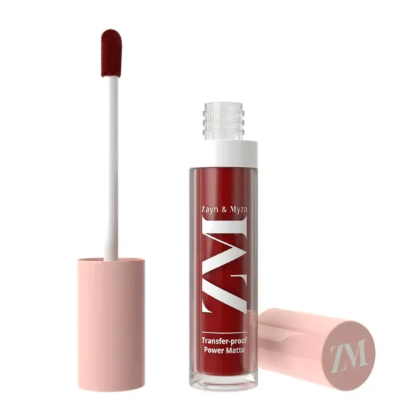 ZM Transfer-Proof Power Matte Finish, Liquid Lip Colour, Power Red, 6 ml - Image 1