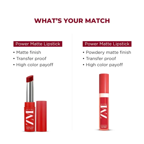 8904406198854-6-65cb17ace9504 ZM Transfer-Proof Power Matte Finish, Liquid Lip Colour, Toasted Berry, 6 ml - Image 10