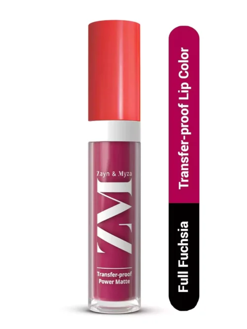 ZM Transfer-Proof Power Matte Finish, Liquid Lip Colour, Fuchsia, 6 ml