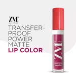 ZM Transfer-Proof Power Matte Finish, Liquid Lip Colour, Fuchsia, 6 ml - Image 2
