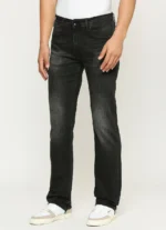 Holborne Regular Fit Denim Pant Mid Waist Straight Leg Black Jeans