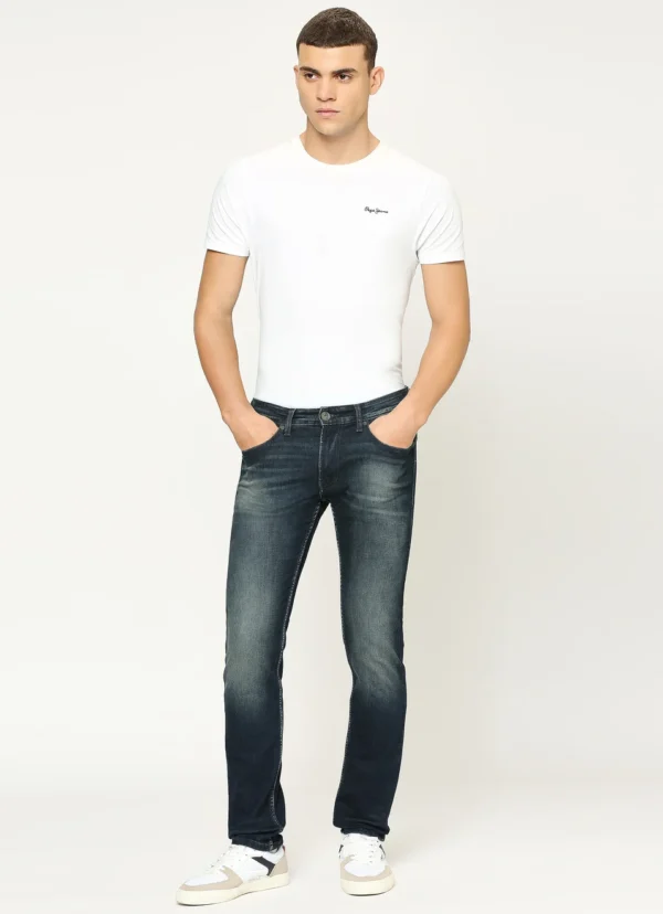 Pepe Jeans Men's Vapour Slim Fit Mid Waist Lightly Fade Jeans - Image 1