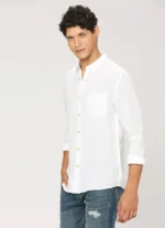 PEPE JEANS WHITE PATCH POCKET FULL SLEEVE SHIRT - Image 2