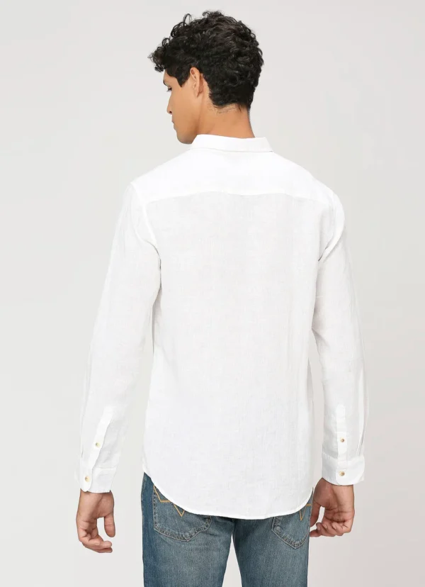 PEPE JEANS WHITE PATCH POCKET FULL SLEEVE SHIRT - Image 4